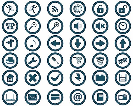 simsearch:400-04656121,k - Biggest collection of different icons for using in web design Photographie de stock - Aubaine LD & Abonnement, Code: 400-04081290