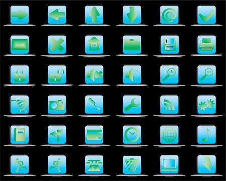 simsearch:400-04656121,k - Biggest collection of different icons for using in web design Photographie de stock - Aubaine LD & Abonnement, Code: 400-04081300