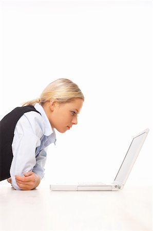 simsearch:400-04008684,k - Businesswoman working on her laptop while lying down on the floor Stockbilder - Microstock & Abonnement, Bildnummer: 400-04081345