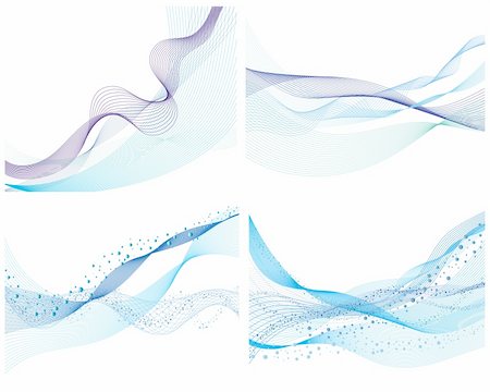 simsearch:400-04989877,k - Set of four abstract vector water background Stock Photo - Budget Royalty-Free & Subscription, Code: 400-04081341