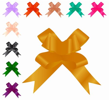 Collection of different colored bows for holidays Stock Photo - Budget Royalty-Free & Subscription, Code: 400-04081414