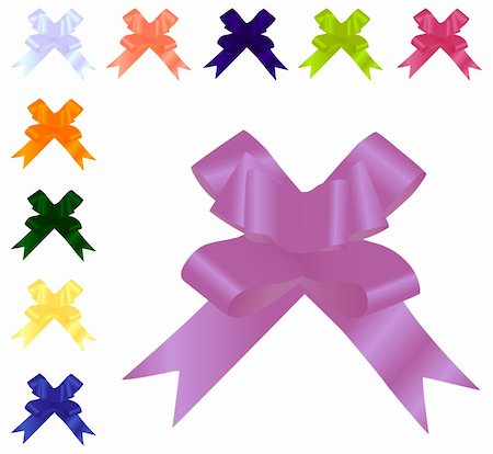 Collection of different colored bows for holidays Stock Photo - Budget Royalty-Free & Subscription, Code: 400-04081415