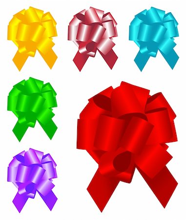 Collection of different colored bows for holidays Stock Photo - Budget Royalty-Free & Subscription, Code: 400-04081412