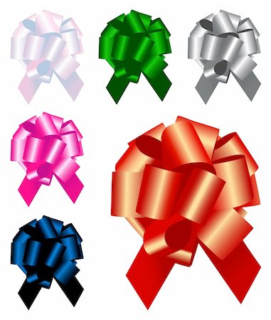 Collection of different colored bows for holidays Stock Photo - Budget Royalty-Free & Subscription, Code: 400-04081413
