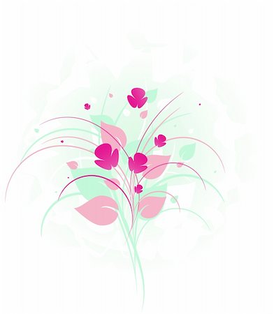elegant swirl vector accents - Floral design element, isolated on white, eps format Stock Photo - Budget Royalty-Free & Subscription, Code: 400-04081544