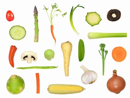 simsearch:400-04081651,k - Vegetable selection in abstract design isolated over white background. Foto de stock - Super Valor sin royalties y Suscripción, Código: 400-04081651