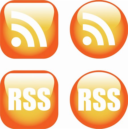 simsearch:400-05671068,k - A Colourful set of RSS Buttons Stock Photo - Budget Royalty-Free & Subscription, Code: 400-04081686