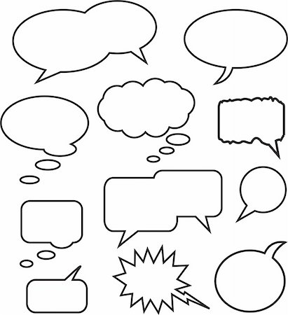 A Speech Bubble Set Stock Photo - Budget Royalty-Free & Subscription, Code: 400-04081694