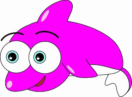 fish clip art to color - Illustration of A Cute Pink Dolphin Stock Photo - Budget Royalty-Free & Subscription, Code: 400-04081809