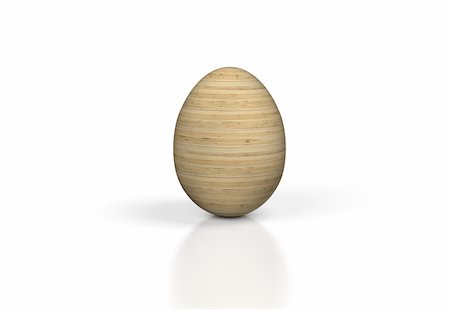 egg with jewels - wood egg isolated on white background Stock Photo - Budget Royalty-Free & Subscription, Code: 400-04082498