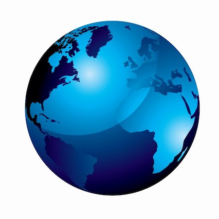 simsearch:400-04053812,k - Blue gel marble world icon with a shadow effect Foto de stock - Super Valor sin royalties y Suscripción, Código: 400-04082531