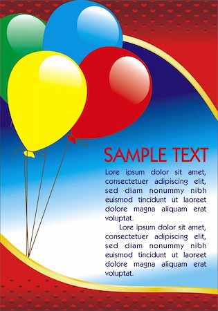 simsearch:400-04736001,k - vector birthday card with balloons Foto de stock - Super Valor sin royalties y Suscripción, Código: 400-04082773