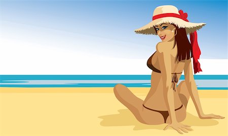 simsearch:400-04018254,k - A beautiful girl sunbathing at the beach Stockbilder - Microstock & Abonnement, Bildnummer: 400-04082848