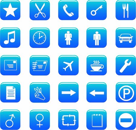 simsearch:400-05151458,k - web icons set blue Stock Photo - Budget Royalty-Free & Subscription, Code: 400-04082902