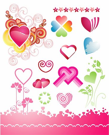 simsearch:400-05368256,k - Various variants of hearts for your design Stock Photo - Budget Royalty-Free & Subscription, Code: 400-04083218