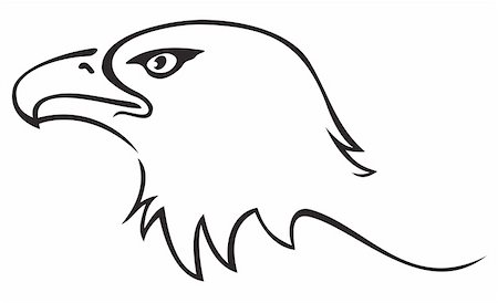 Illustration of eagle head isolated on white background Foto de stock - Super Valor sin royalties y Suscripción, Código: 400-04083265