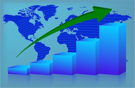 simsearch:400-08159289,k - Chart World up Stockbilder - Microstock & Abonnement, Bildnummer: 400-04083389