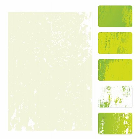 simas2 (artist) - Set of five green grunge business cards and stationery sheet Foto de stock - Royalty-Free Super Valor e Assinatura, Número: 400-04083666