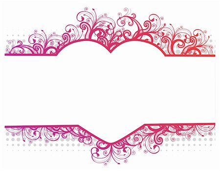 simsearch:400-05685213,k - Vector illustration of a floral pink border with heart Fotografie stock - Microstock e Abbonamento, Codice: 400-04083849