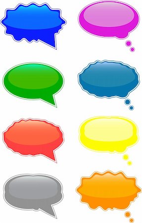 simsearch:400-04791118,k - Glossy speech and thought bubbles Stock Photo - Budget Royalty-Free & Subscription, Code: 400-04083925
