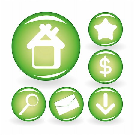 simsearch:400-05151458,k - Set of green web icons for your design 1. Vector illustration. Stock Photo - Budget Royalty-Free & Subscription, Code: 400-04094491