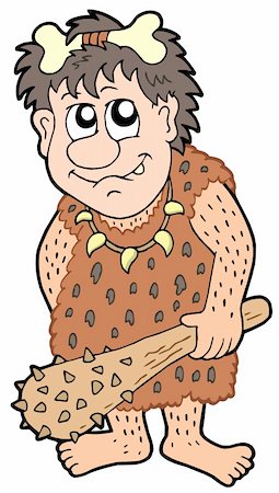 simsearch:400-04669394,k - Cartoon prehistoric man - vector illustration. Stock Photo - Budget Royalty-Free & Subscription, Code: 400-04094824