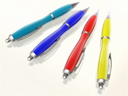 simsearch:400-05122820,k - 3D colors ball point pen Stock Photo - Budget Royalty-Free & Subscription, Code: 400-04094976