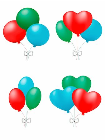 simsearch:400-05031229,k - bunches of balloons. vector Stockbilder - Microstock & Abonnement, Bildnummer: 400-04096431