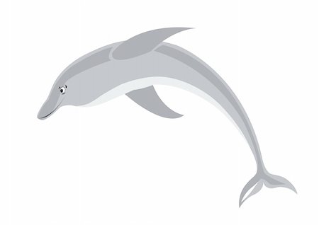 simsearch:400-04619641,k - isolated illustration of smiling dolphin Foto de stock - Super Valor sin royalties y Suscripción, Código: 400-04096708