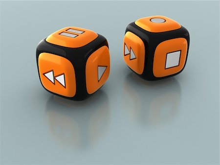 pause button - two black-orange cubes with music player buttons Foto de stock - Super Valor sin royalties y Suscripción, Código: 400-04096904