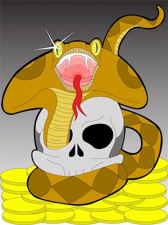 snake goes through scull Foto de stock - Super Valor sin royalties y Suscripción, Código: 400-04096938