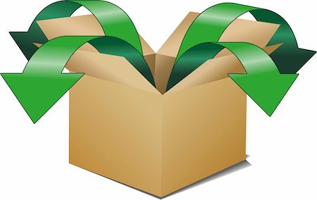 simsearch:400-05334937,k - vector cardboard boxe with arrows Stock Photo - Budget Royalty-Free & Subscription, Code: 400-04096975