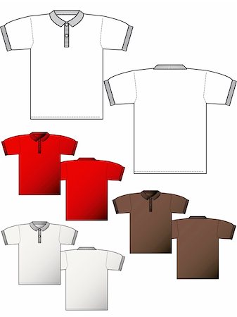 faberfoto (artist) - Polo T-shirt template back and front - Layout for presentation - vector Foto de stock - Royalty-Free Super Valor e Assinatura, Número: 400-04097050