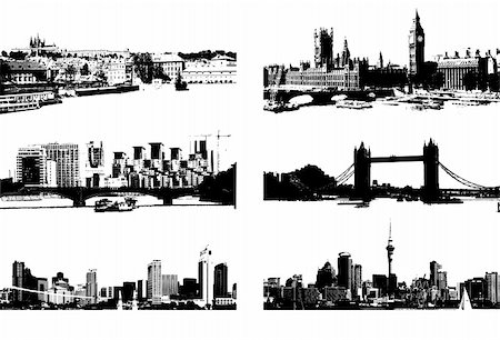 simsearch:400-05904467,k - Cityscape silhouette black for your design Stock Photo - Budget Royalty-Free & Subscription, Code: 400-04097145