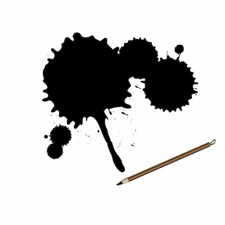 Vector - Chinese calligraphy ink brush with grunge splatter effect Stock Photo - Budget Royalty-Free & Subscription, Code: 400-04097392