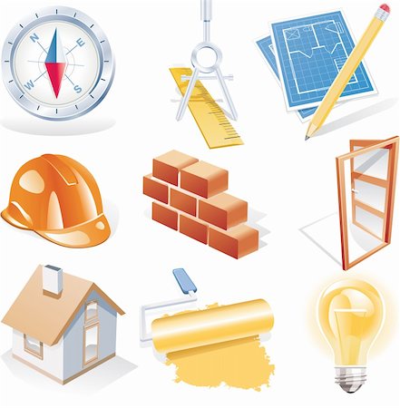 simsearch:400-04494971,k - Set of architecture and construction related icons Stock Photo - Budget Royalty-Free & Subscription, Code: 400-04097510