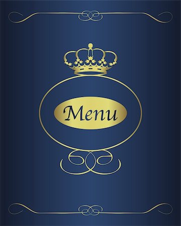 royal crown and elements - vector illustration for food, menu, chocolate box, cover Stock Photo - Budget Royalty-Free & Subscription, Code: 400-04097636