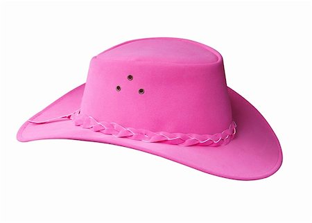 simsearch:400-08498619,k - PinK Suede Cowgirl Hat isolated with clipping path Photographie de stock - Aubaine LD & Abonnement, Code: 400-04098015