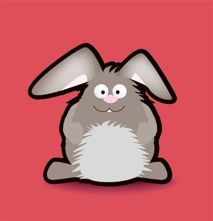 simsearch:400-04772550,k - Funky vector illustration of a rabbit with a chunky black outline Foto de stock - Super Valor sin royalties y Suscripción, Código: 400-04098695