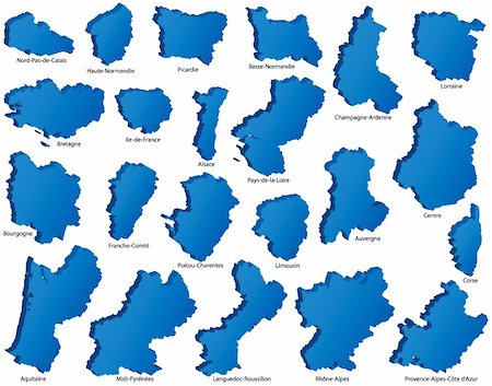 French Regions Icons Photographie de stock - Aubaine LD & Abonnement, Code: 400-04098742