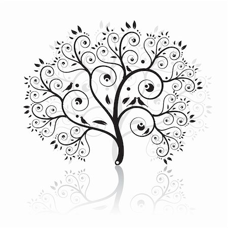 Art tree beautiful Stock Photo - Budget Royalty-Free & Subscription, Code: 400-04098909