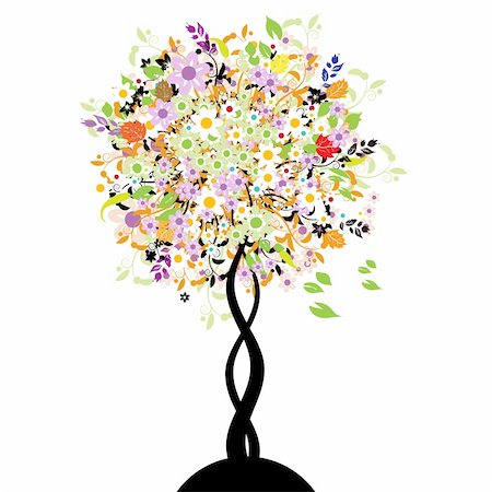 simsearch:400-04597022,k - Bautiful floral tree Stock Photo - Budget Royalty-Free & Subscription, Code: 400-04098924