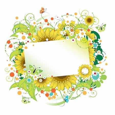 simsearch:400-04583701,k - Floral frame beautiful Foto de stock - Super Valor sin royalties y Suscripción, Código: 400-04098920