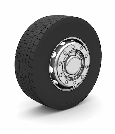 side view of a semi truck - New Truck wheel on the blue background Stock Photo - Budget Royalty-Free & Subscription, Code: 400-04099330