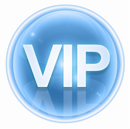 simsearch:400-05350670,k - VIP icon ice, isolated on white background. Photographie de stock - Aubaine LD & Abonnement, Code: 400-04099610