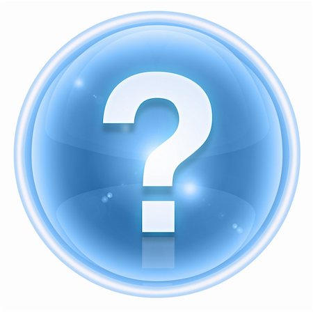 simsearch:400-05350670,k - question symbol icon ice, isolated on white background Photographie de stock - Aubaine LD & Abonnement, Code: 400-04099623