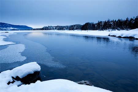 picture of river brooks in winter - Winter Scene Stock Photo - Budget Royalty-Free & Subscription, Code: 400-04099681