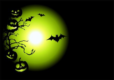 simsearch:400-04216941,k - Halloween night background, vector illustration Foto de stock - Super Valor sin royalties y Suscripción, Código: 400-04099925