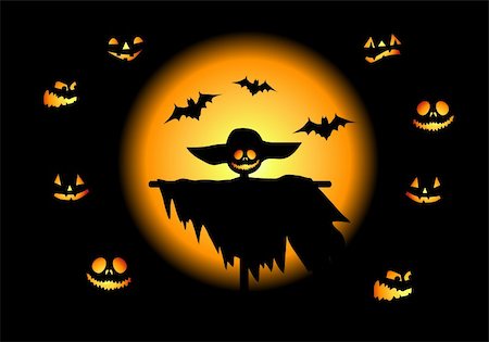 simsearch:400-04214856,k - Halloween night background, vector illustration Fotografie stock - Microstock e Abbonamento, Codice: 400-04099927