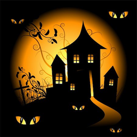 simsearch:400-09081867,k - Halloween night Fotografie stock - Microstock e Abbonamento, Codice: 400-04099923